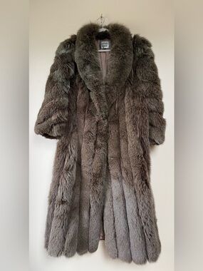 Saga Fox Full Length Fur Coat - Large
